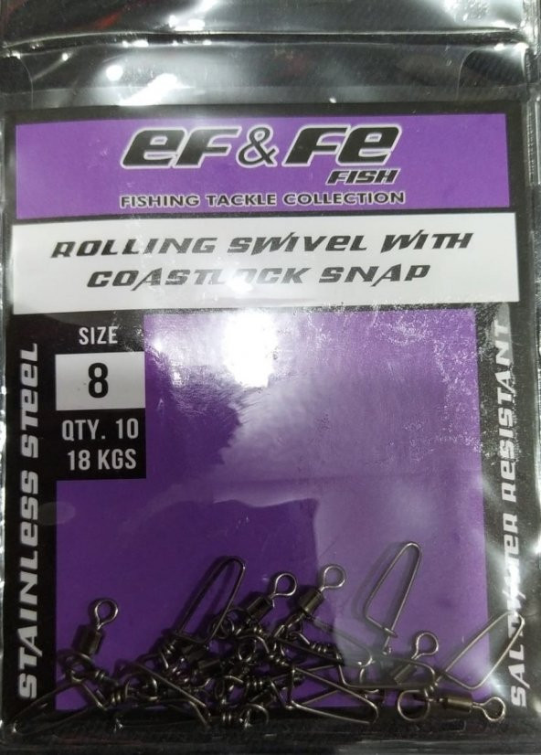EFFE KLİPS  Rolling Swivel Coastlock Snap PAKET - Resim 3