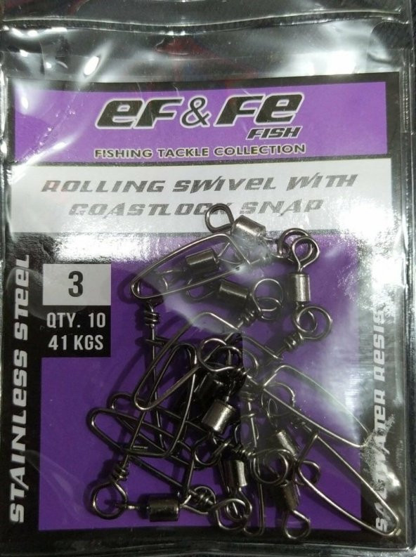 EFFE KLİPS  Rolling Swivel Coastlock Snap PAKET - Resim 6