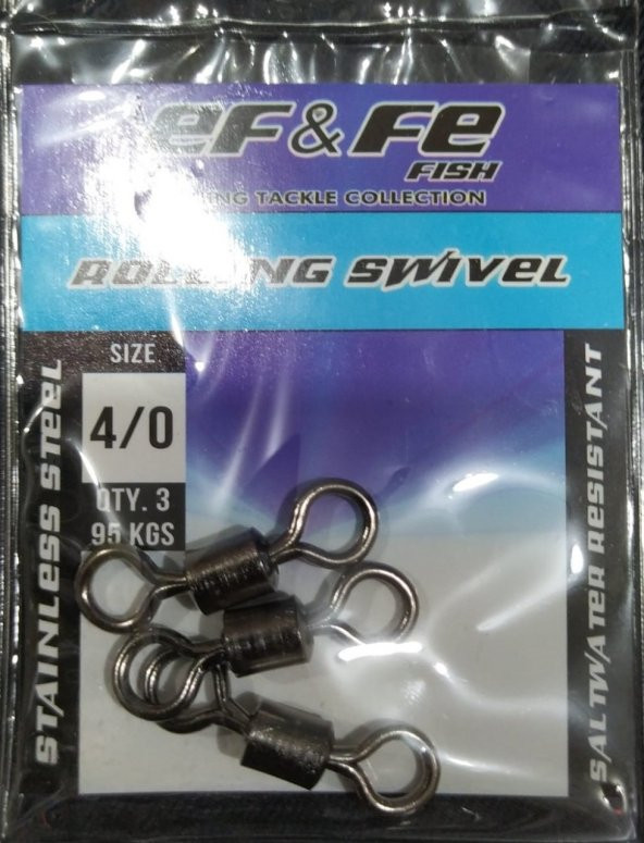 EF&FE ROLLING SWIVEL ÇELİK PASLANMAZ  PAKET FIRDÖNDÜ ürün görseli 1