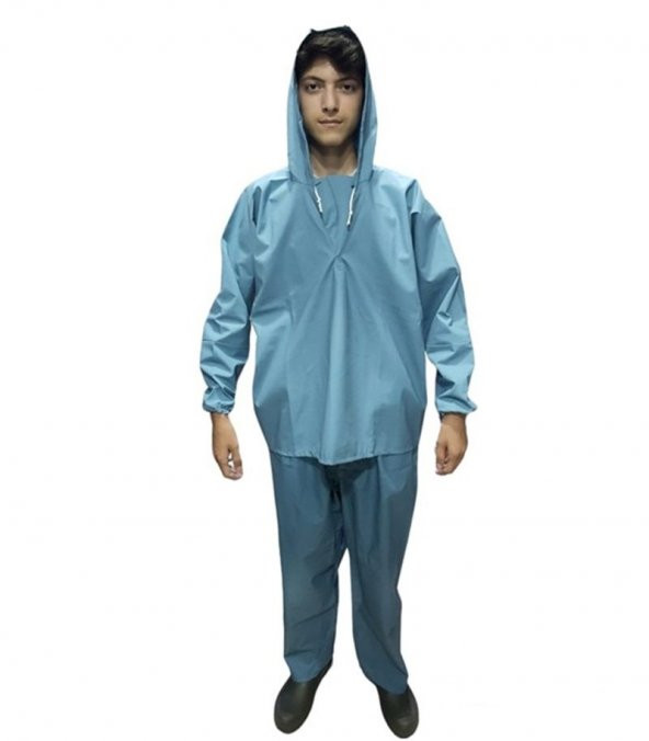 BALIKCI ALT ÜST TAKIM YAĞMURLUK MAVİ XXXL ürün görseli 1