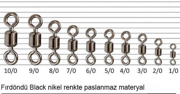 FLADEN - FIRDÖNDÜ-ROLLING SWIVEL-5/0- PAKET - Resim 2