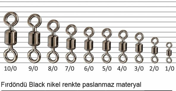 FLADEN - FIRDÖNDÜ-ROLLING SWIVEL-5/0- PAKET - Resim 8