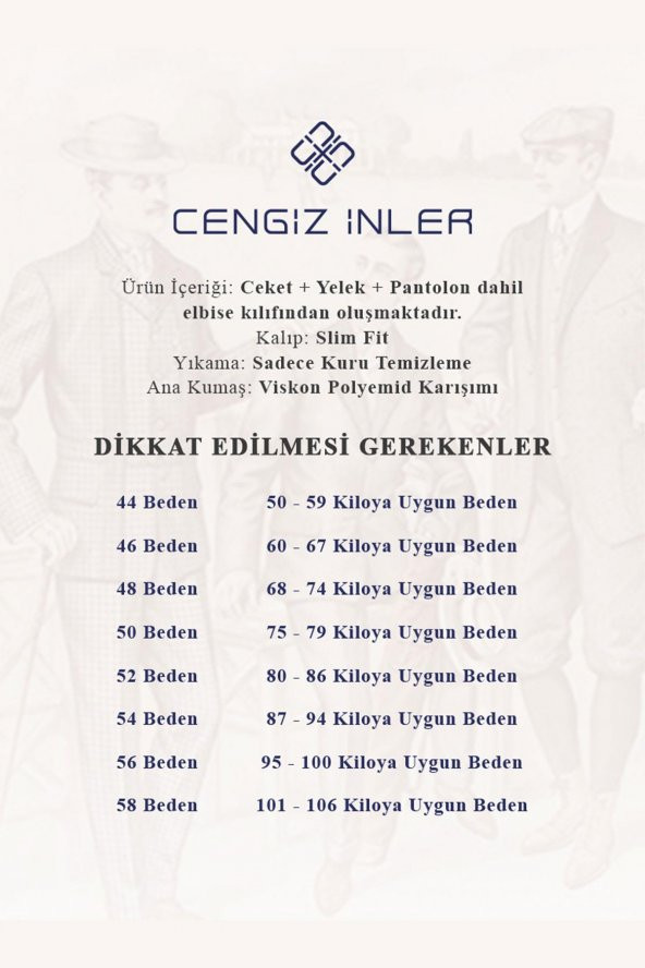 Cengiz İnler Kırlangıç Yaka Düz Çift Düğme Slim Fit Erkek Takım Elbise ürün görseli 1