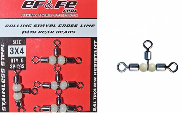 Fırdöndü Rolling Swivel Crossline Pear Beads - Resim 5