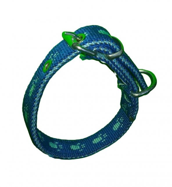 40 CM X2CM PATİLİ YAVRU TASMA MAVİ - Resim 3