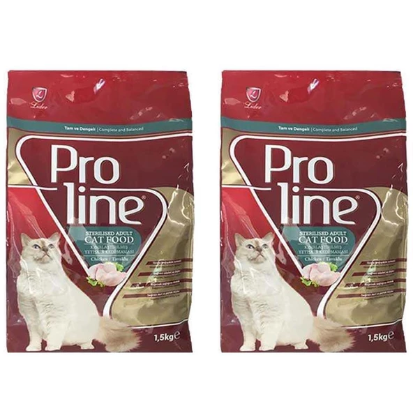 Pro Line Sterilised Kısır Kedi Maması 1,5 Kg 2 Adet ürün görseli 1