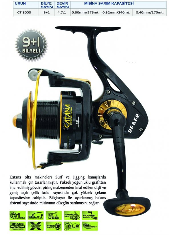 EFFE CATANA CT 8000 9+1 BB OLTA MAKİNESİ 4.7.1 DR ürün görseli 1
