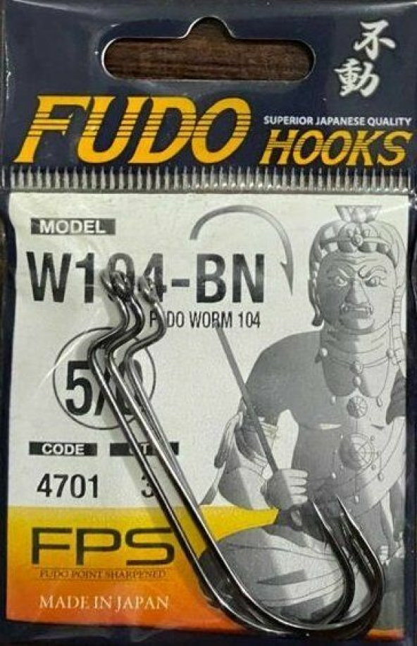 FUDO HOOKS W104-BN İĞNESİ-4701-SERİS SİYAHİ - Resim 10