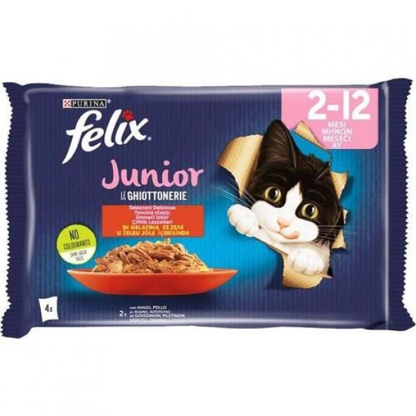 Felix Sığır ve Tavuk Yavru Kedi Maması 4 Al 3 Öde ürün görseli 1