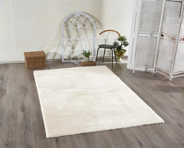 Jassrug Tavşan Tüyü Kürk Halı 120x180 Bej ürün görseli 1