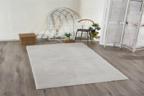 Jassrug Tavşan Tüyü Kürk Halı 80x120 Kül ürün görseli 1