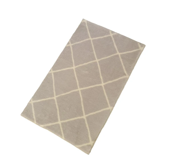 Jassrug Royal Kaymaz Taban Banyo Halısı 50x80 Diamond Gri ürün görseli 1
