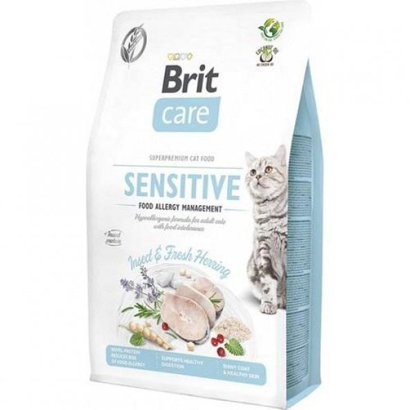 Brit Care Sensitive Hypo-allergenic Böcek Proteinli Tahılsız Yetişkin Kedi Maması 2 Kg ürün görseli 1
