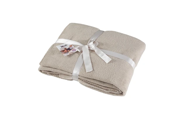 Dolce Bonita Home Pamuklu Tv Battaniye 127X155 Basic Bej - Resim 3