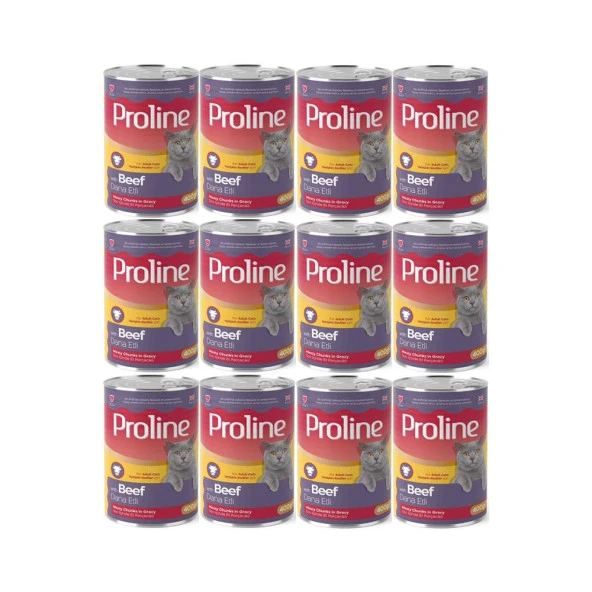 Proline Dana Etli Yetişkin Kedi Konservesi 400 Gr*12 Adet ürün görseli 1