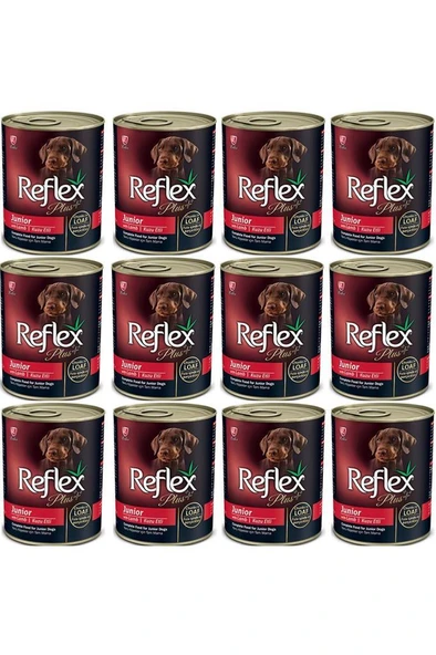 Reflex Plus Kuzulu Parça Etli Yavru Köpek Konservesi 395 Gr 12 Adet ürün görseli 1