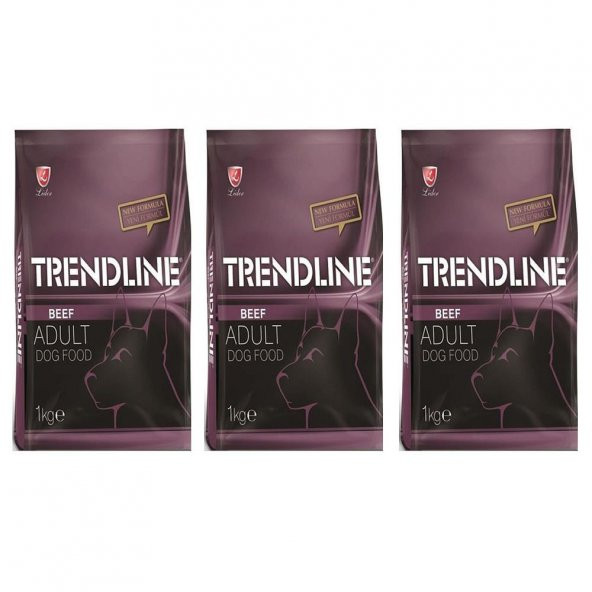 Trendline Biftekli Yetişkin Köpek Maması 1 Kg 3 Adet ürün görseli 1
