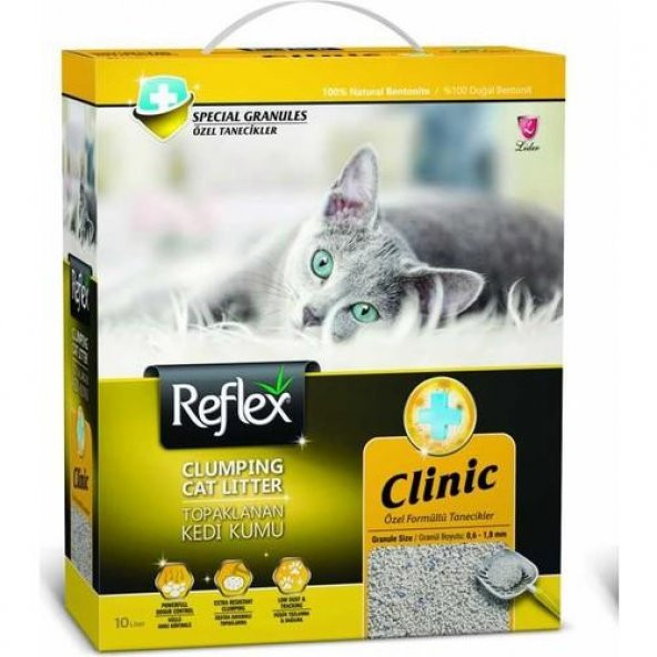 Reflex Klinik Özel Tanecik Hızlı Topaklanan Kedi Kumu 10 Lt ürün görseli 1