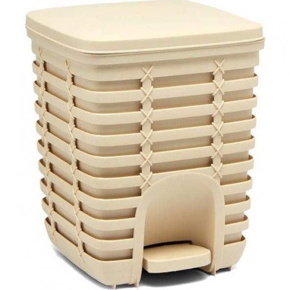 Primanova Palm Pedallı Çöp Kovası Bej M-E54-09 ürün görseli 1