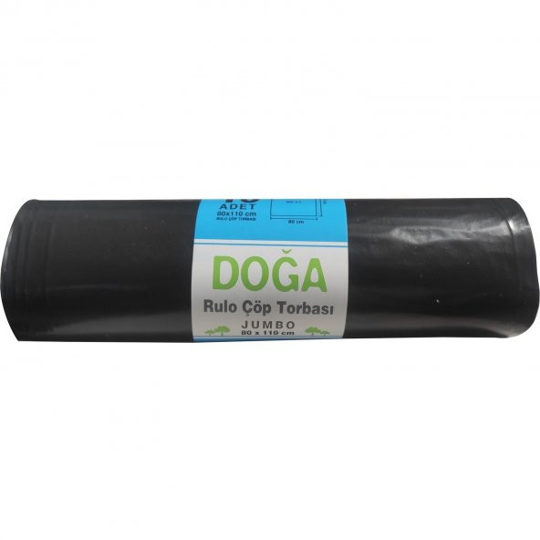 Ecoplast Battal Boy Siyah Çöp Torbası Poşeti - 400 Gr. - 90 Litre - 80 x 110 Cm / 10 Adetlik Rulo ürün görseli 1