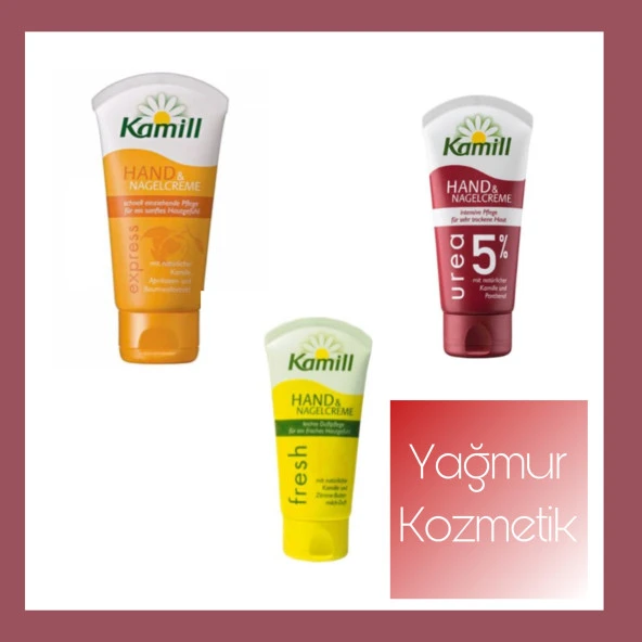 Kamill Urea 5 75ml+  Kamill Fresh El 75ml+Kamill Express 75ml  3lü El ve Tırnak Kremi ürün görseli 1