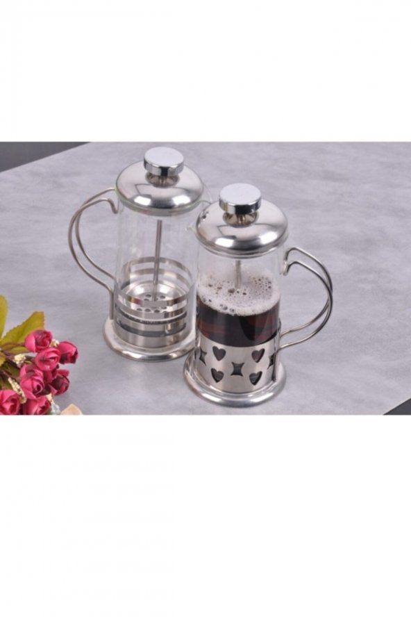 French Press Bitki Çayı Bardağı 600 ml Filtre Kahve Demlik 2 Adet Frç-prs98 ürün görseli 1