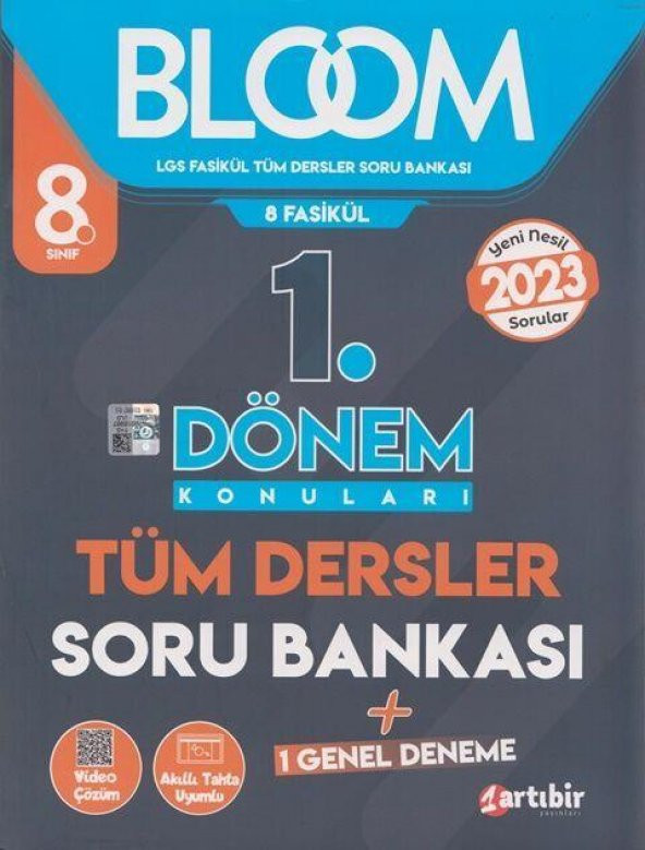 8. Sınıf Tüm Dersler BLOOM 1. Dönem Soru Bankası Artıbir Yayınları ürün görseli 1