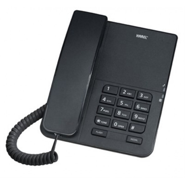 Karel Tm140 Analog Masaüstü Kablolu Telefon Siyah ürün görseli 1