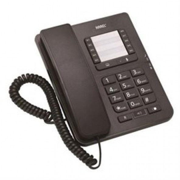Karel TM142 Hafızalı Masaüstü Kablolu Telefon Siyah ürün görseli 1