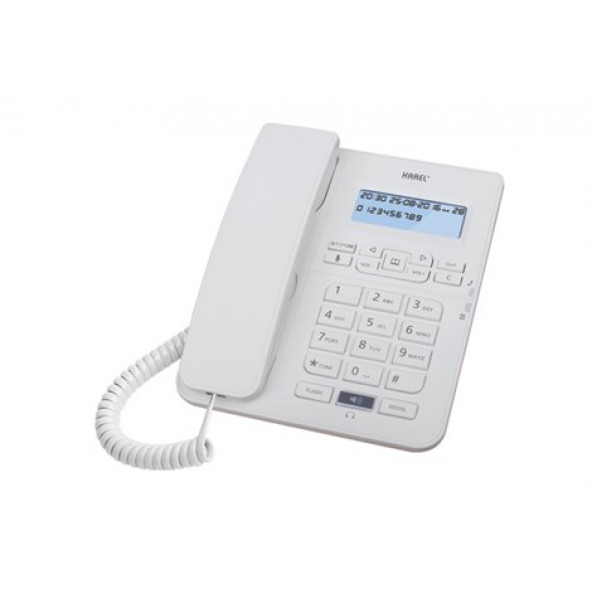 Karel TM145 Ekranlı Masaüstü Kablolu Telefon Beyaz ürün görseli 1