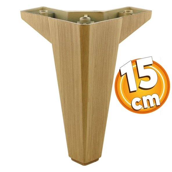 Sedir Lüks Mobilya Kanepe Sehpa Tv Ünitesi Koltuk Ayağı 15 Cm Ahşap Desenli Kahverengi Baza Ayakları ürün görseli 1