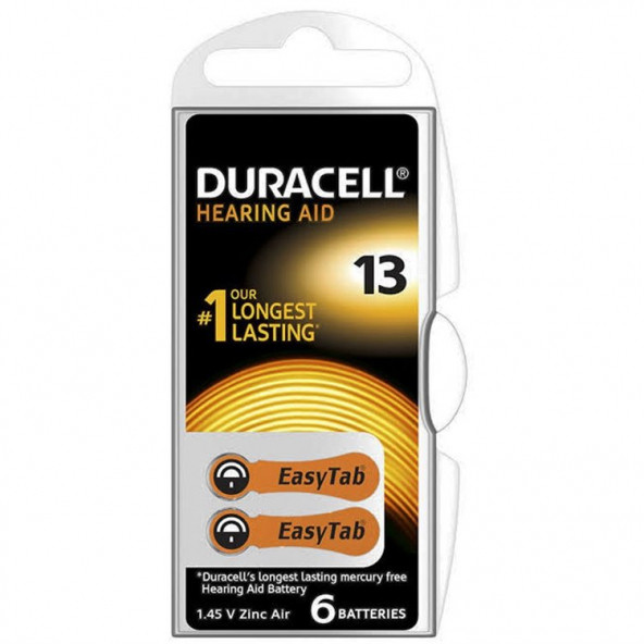 Duracell 13 Numara Kulaklık Pili 6 Lı Paket ürün görseli 1