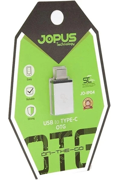 Jopus Usb To Type-C OTG Adapter -Gümüş- JO-IPO4 - Resim 2