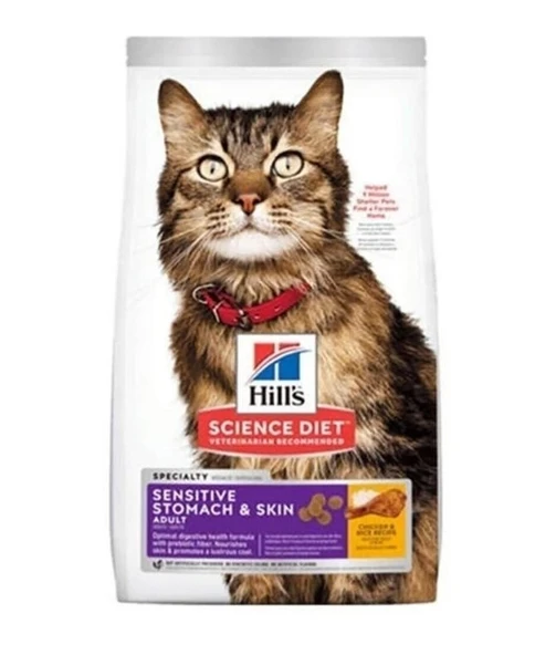 Hill's Adult Sensitive Stomach Skin Tavuklu Hassas Yetişkin Kuru Kedi Maması 1,5 KG Açık Mama ürün görseli 1