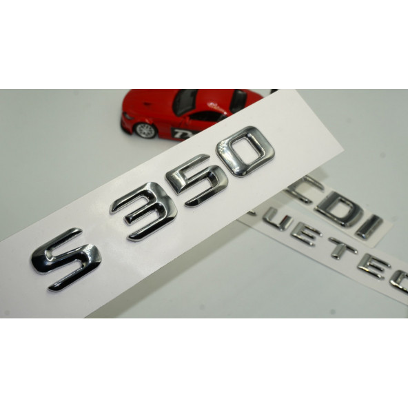 Benz S350 CDI Bluetec Bagaj Krom Metal 3M 3D Yazı Logo ürün görseli 1