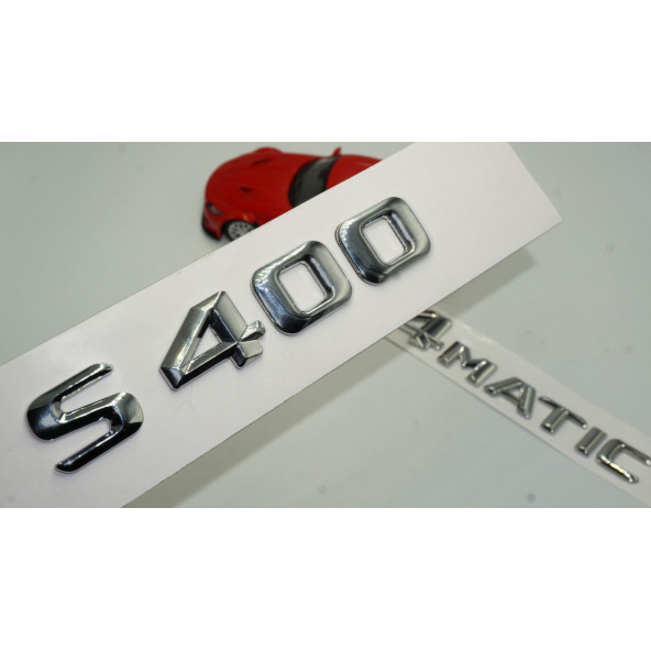 Benz S400 4Matic Bagaj Krom Metal 3M 3D Yazı Logo ürün görseli 1