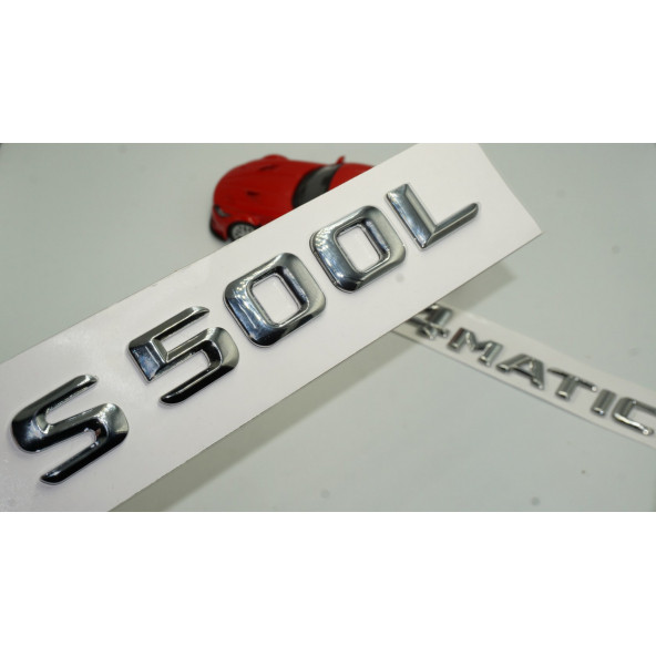 Benz S500L 4Matic Bagaj Krom Metal 3M 3D Yazı Logo ürün görseli 1