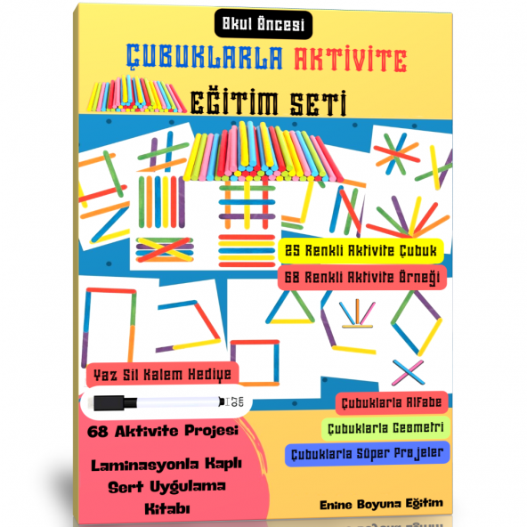 Okul Öncesi Çubuklarla Aktivite Eğitim Seti ürün görseli 1