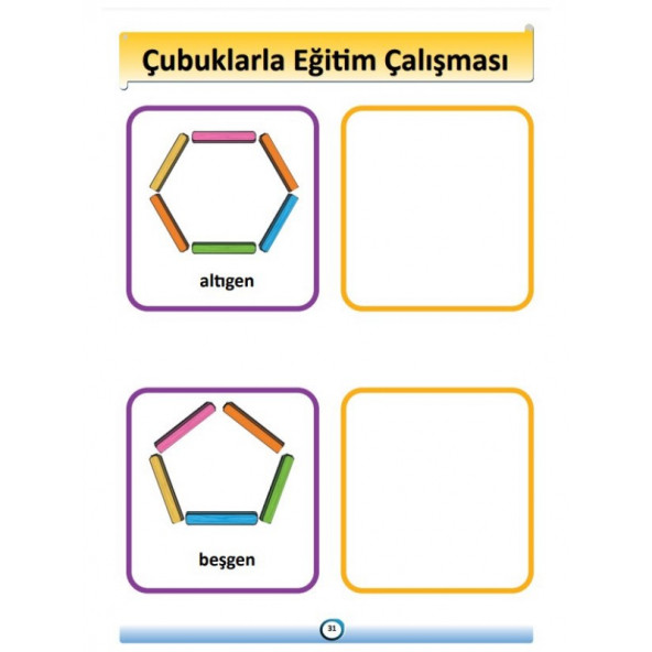 Okul Öncesi Çubuklarla Aktivite Eğitim Seti - Resim 3