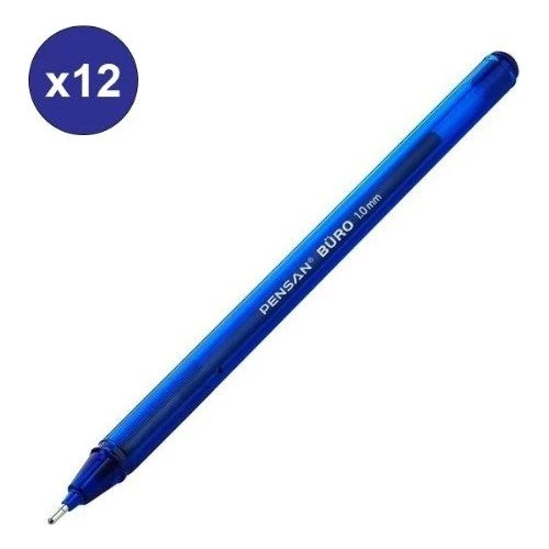 Pensan Büro Mavi Tükenmez Kalem 1 mm 12 Adet ürün görseli 1