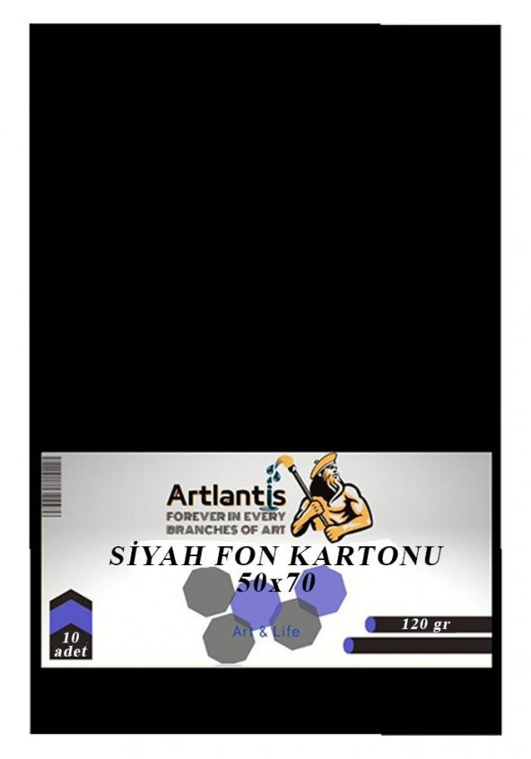 Siyah Fon Kartonu 50x70 cm 120 Gr 10 Adet 50*70 Fon Kartonu Hamurundan Boyama Orjinal Tam Siyah Renk ürün görseli 1