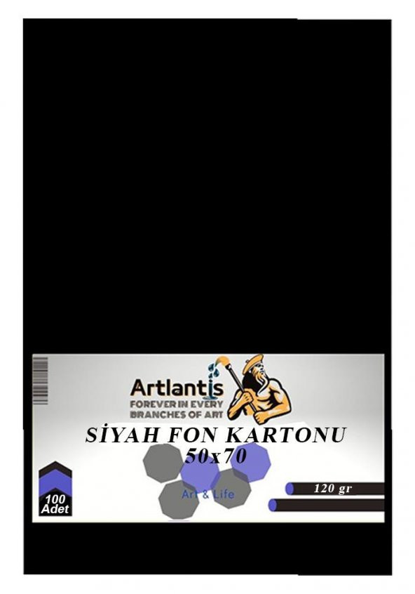 Siyah Fon Kartonu 50x70 cm 120 Gr 100 Adet 50*70 Fon Kartonu Hamurundan Boyama Orjinal Tam Siyah Renk ürün görseli 1