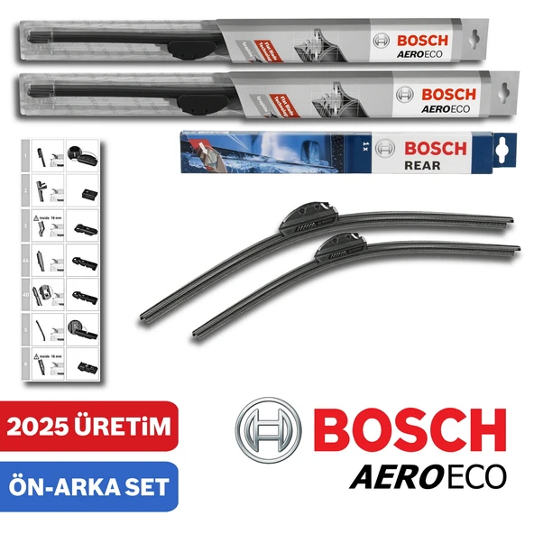 Volkswagen Polo Ön Arka Silecek Takımı 2009-2016 Bosch Aeroeco ürün görseli 1