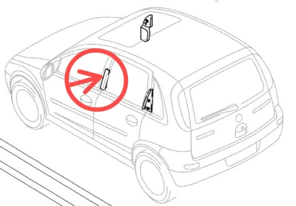 Opel Corsa C Orta Direk Kapağı (1 Adet) - Resim 2