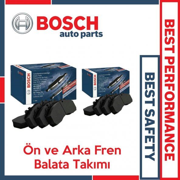 Ford Fiesta 6 2008-2017 Bosch Ön ve Arka Fren Balata Takımı ürün görseli 1