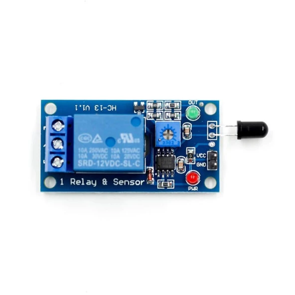 12V Röleli Alev Ateş Algılama Sensör Modülü - Resim 2