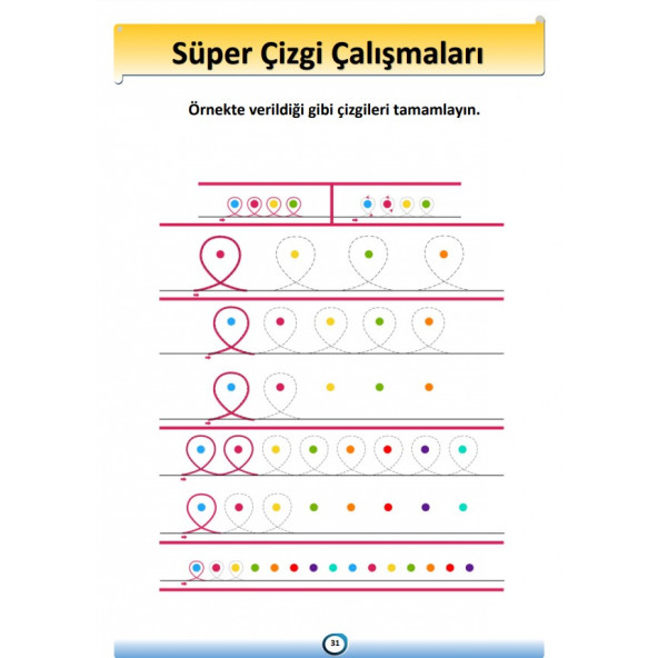 Okul Öncesi Süper Çizgi Çalışması Kitabı - Resim 4
