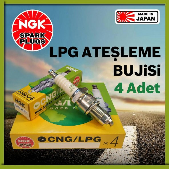 Nissan Sunny 1.3 1982-1990 NGK LPG Buji 4 Adet Made in JAPAN ürün görseli 1
