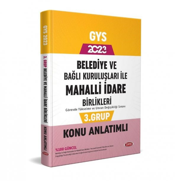 2023 Belediye ve Bağlı Kuruluşları İle Mahalli İdare Birlikleri 3. Grup Konu Anlatımlı Data ürün görseli 1