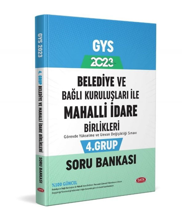 2023 Belediye ve Bağlı Kuruluşları İle Mahalli İdare Birlikleri 4. Grup Soru Bankası Data Yayınları ürün görseli 1